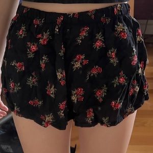 Brandy Melville Floral Patterned Shorts